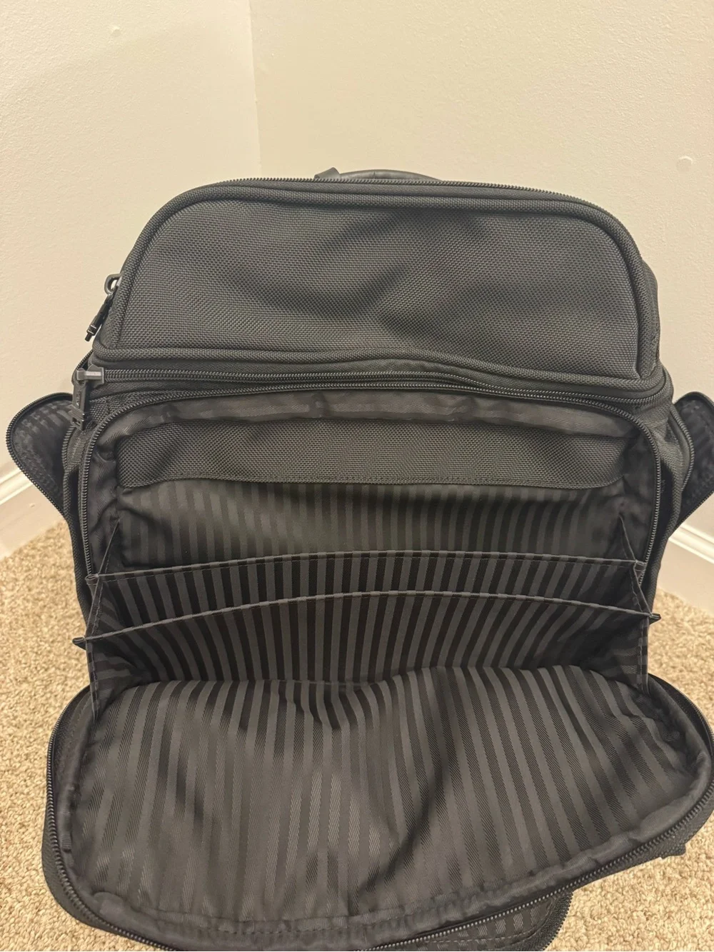 New TUMI 2640D4 Ballistic Nylon Briefpack Backpack Black